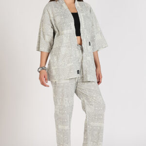 Grey Block Print Co-ord Set